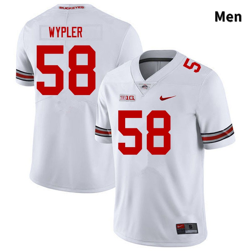 Ohio State Buckeyes Luke Wypler Men's #58 White Authentic Stitched College Football Jersey